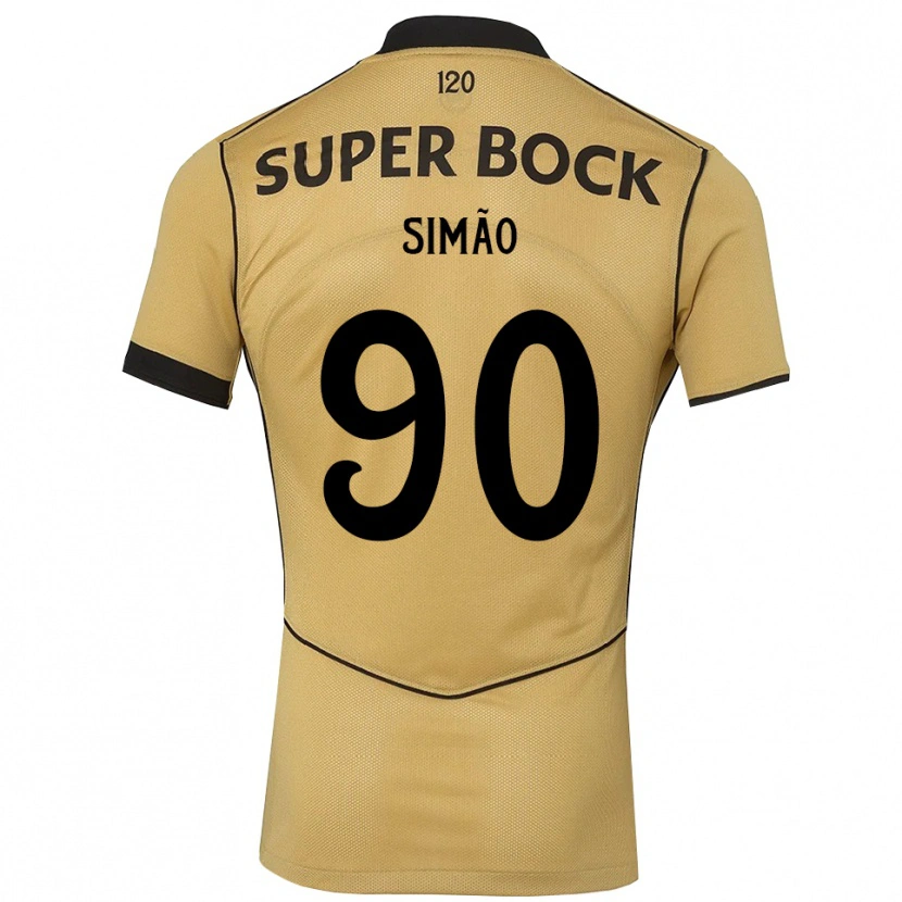 Danxen Kvinder Paulo Simão #90 Gyldengul Sort Udebane Spillertrøjer 2026/27 Trøje T-Shirt