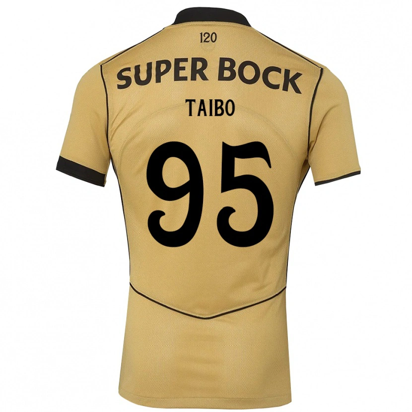 Danxen Kvinder Lucas Taibo #95 Gyldengul Sort Udebane Spillertrøjer 2026/27 Trøje T-Shirt