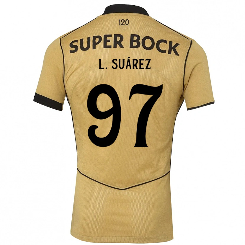 Danxen Kvinder Luis Suárez #97 Gyldengul Sort Udebane Spillertrøjer 2026/27 Trøje T-Shirt