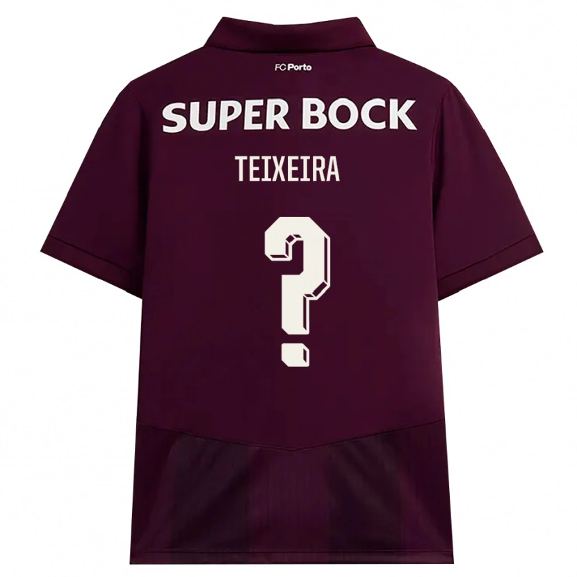 Danxen Kvinder Gonçalo Teixeira #0 Vinrød Hvid Udebane Spillertrøjer 2026/27 Trøje T-Shirt