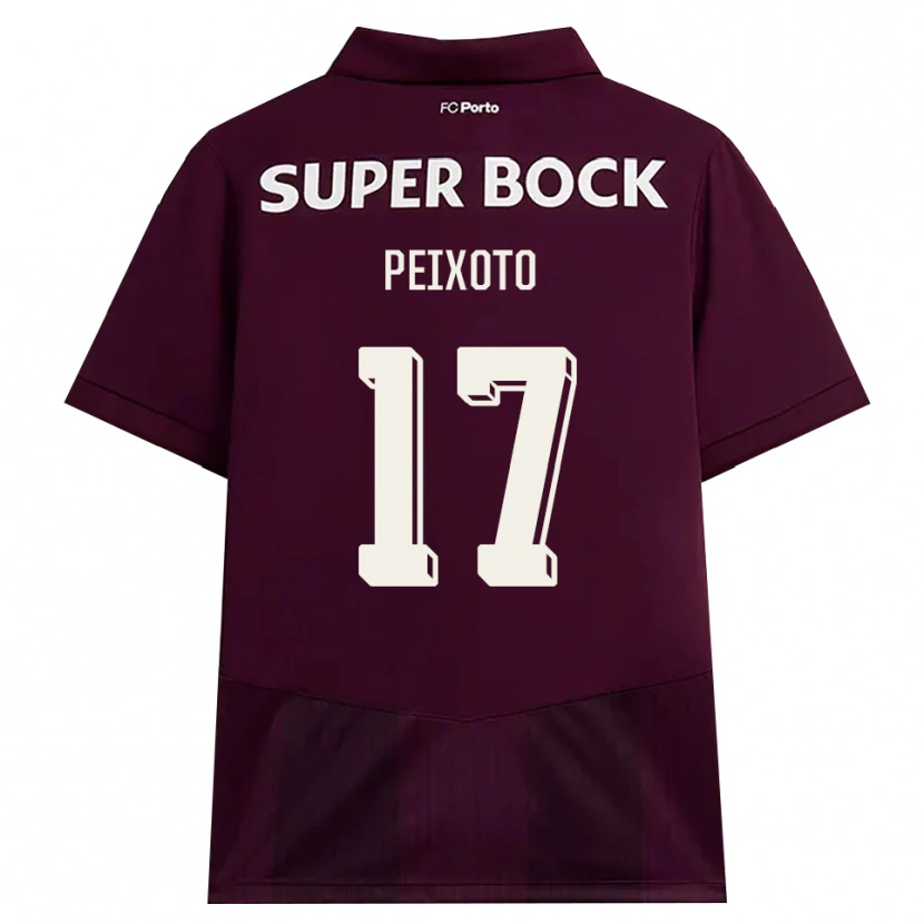 Danxen Kvinder Tomás Peixoto #17 Vinrød Hvid Udebane Spillertrøjer 2026/27 Trøje T-Shirt