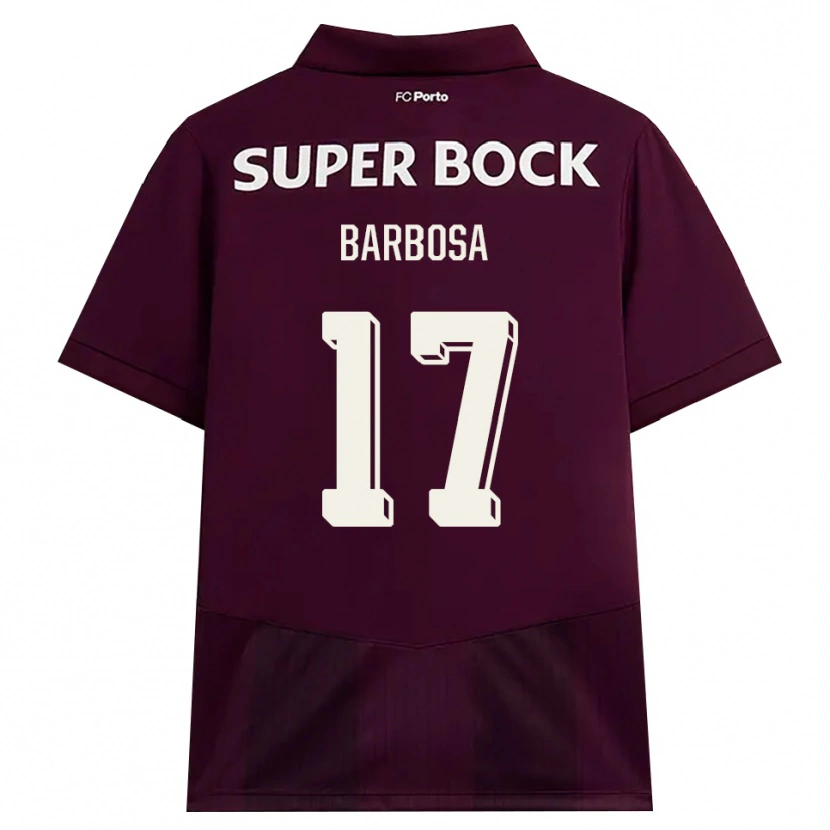 Danxen Kvinder Rúben Barbosa #17 Vinrød Hvid Udebane Spillertrøjer 2026/27 Trøje T-Shirt