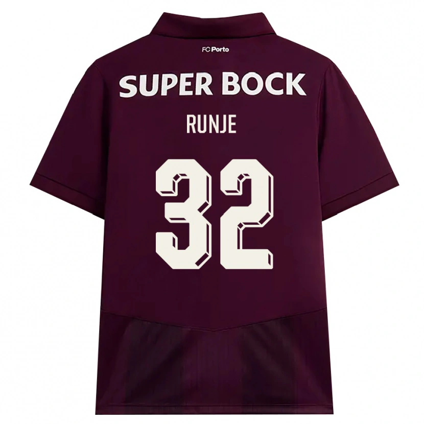 Danxen Kvinder Roko Runje #32 Vinrød Hvid Udebane Spillertrøjer 2026/27 Trøje T-Shirt