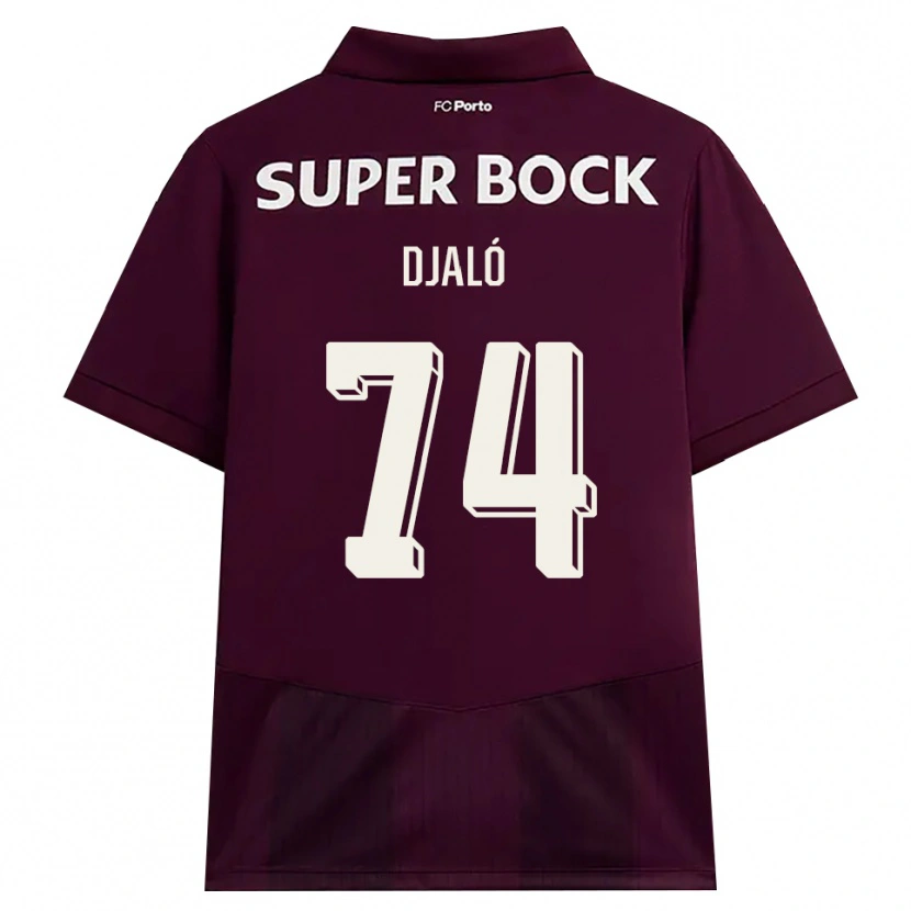 Danxen Kvinder Ussumane Djaló #74 Vinrød Hvid Udebane Spillertrøjer 2026/27 Trøje T-Shirt
