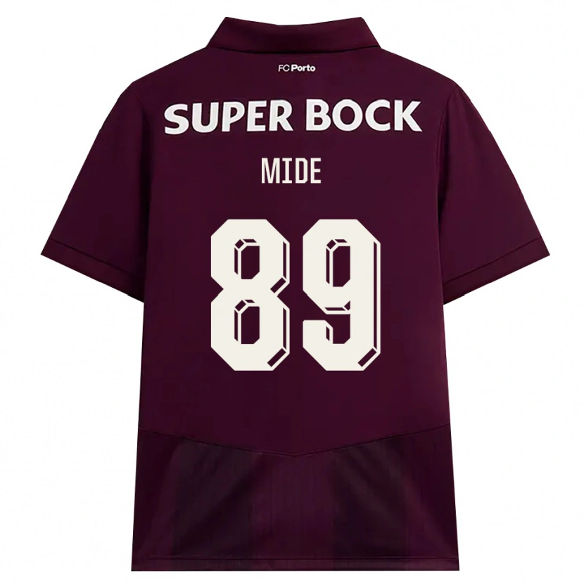 Danxen Kvinder Mateus Mide #89 Vinrød Hvid Udebane Spillertrøjer 2026/27 Trøje T-Shirt