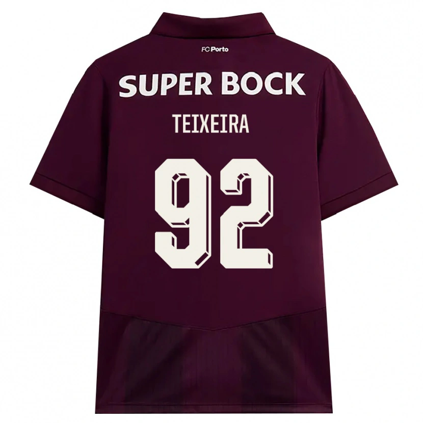 Danxen Kvinder João Teixeira #92 Vinrød Hvid Udebane Spillertrøjer 2026/27 Trøje T-Shirt