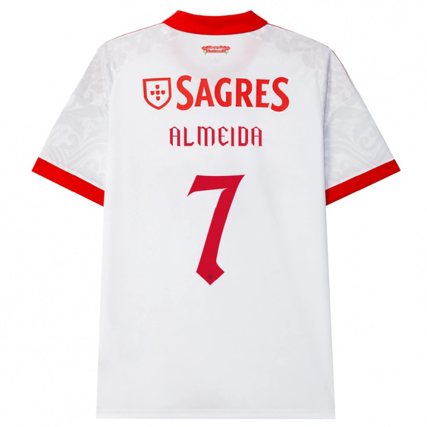 Danxen Kvinder Tomás Almeida #7 Hvid Rød Gul Udebane Spillertrøjer 2026/27 Trøje T-Shirt