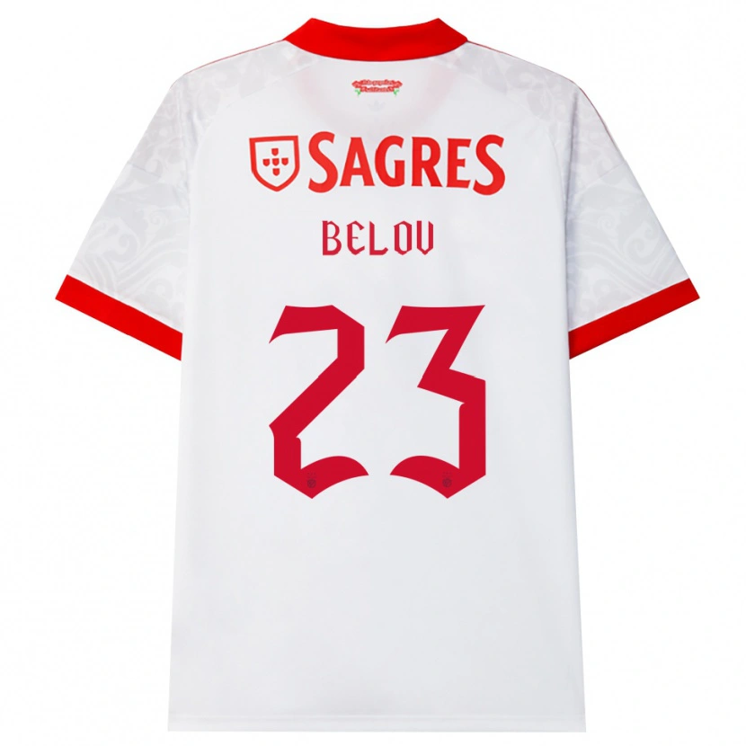 Danxen Kvinder Sevastian Belov #23 Hvid Rød Gul Udebane Spillertrøjer 2026/27 Trøje T-Shirt