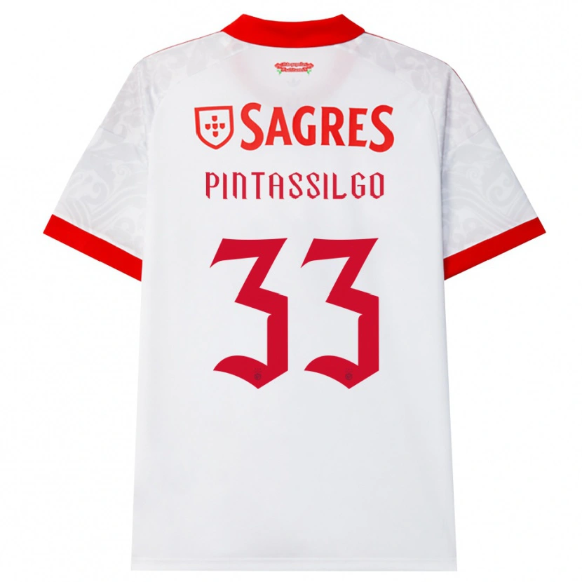 Danxen Kvinder Lara Pintassilgo #33 Hvid Rød Gul Udebane Spillertrøjer 2026/27 Trøje T-Shirt