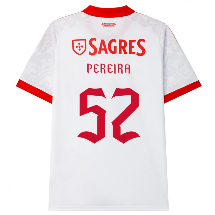 Danxen Kvinder Henrique Pereira #52 Hvid Rød Gul Udebane Spillertrøjer 2026/27 Trøje T-Shirt