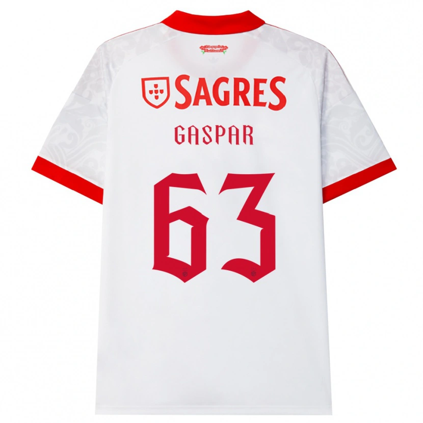 Danxen Kvinder Guilherme Gaspar #63 Hvid Rød Gul Udebane Spillertrøjer 2026/27 Trøje T-Shirt