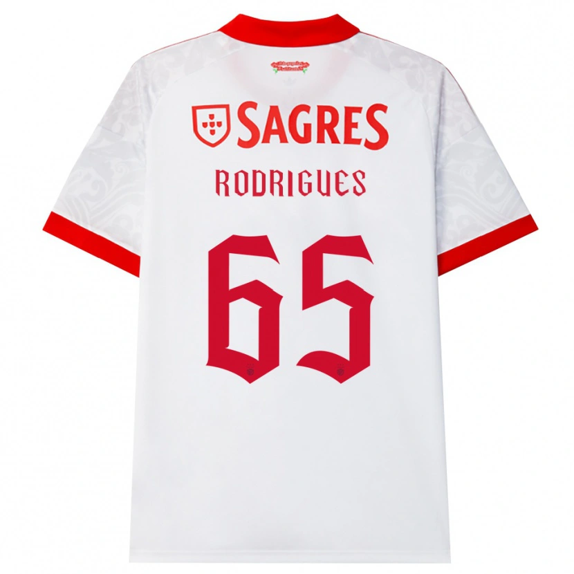 Danxen Kvinder Rafael Rodrigues #65 Hvid Rød Gul Udebane Spillertrøjer 2026/27 Trøje T-Shirt