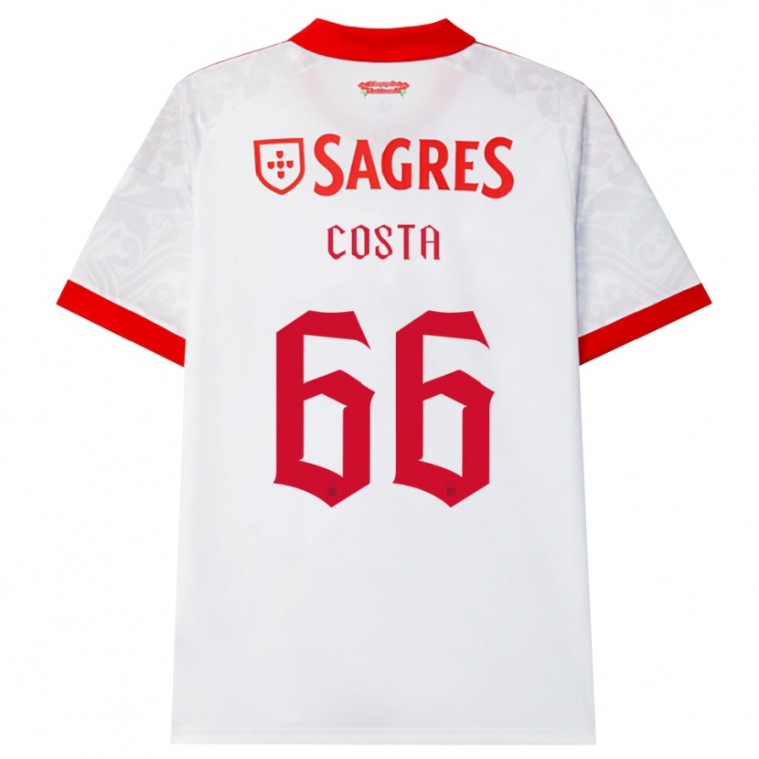 Danxen Kvinder Rute Costa #66 Hvid Rød Gul Udebane Spillertrøjer 2026/27 Trøje T-Shirt