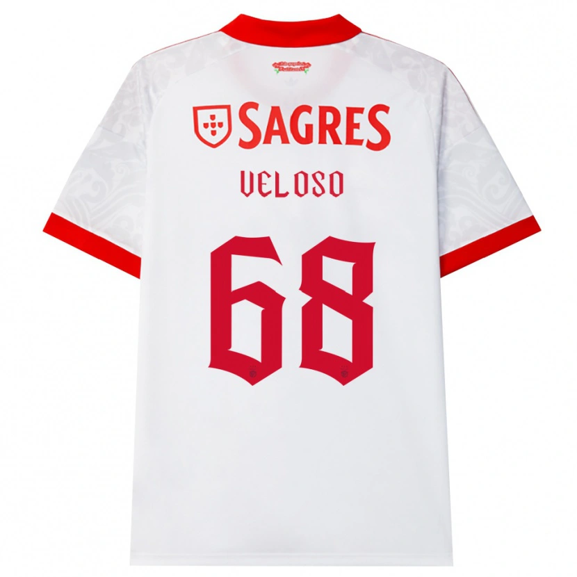 Danxen Kvinder João Veloso #68 Hvid Rød Gul Udebane Spillertrøjer 2026/27 Trøje T-Shirt