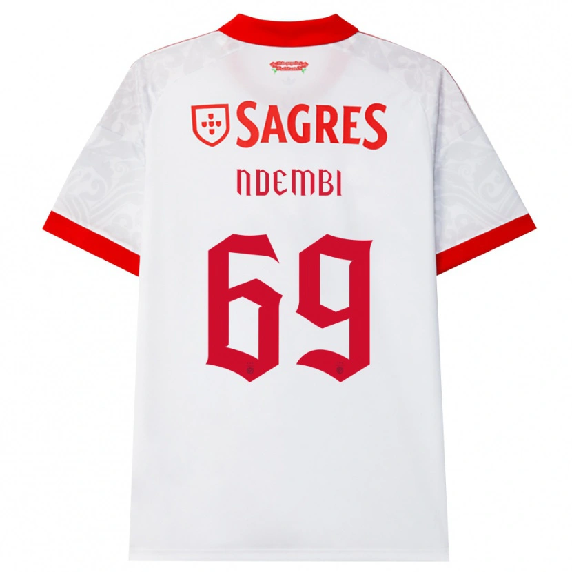 Danxen Kvinder Michée Ndembi #69 Hvid Rød Gul Udebane Spillertrøjer 2026/27 Trøje T-Shirt