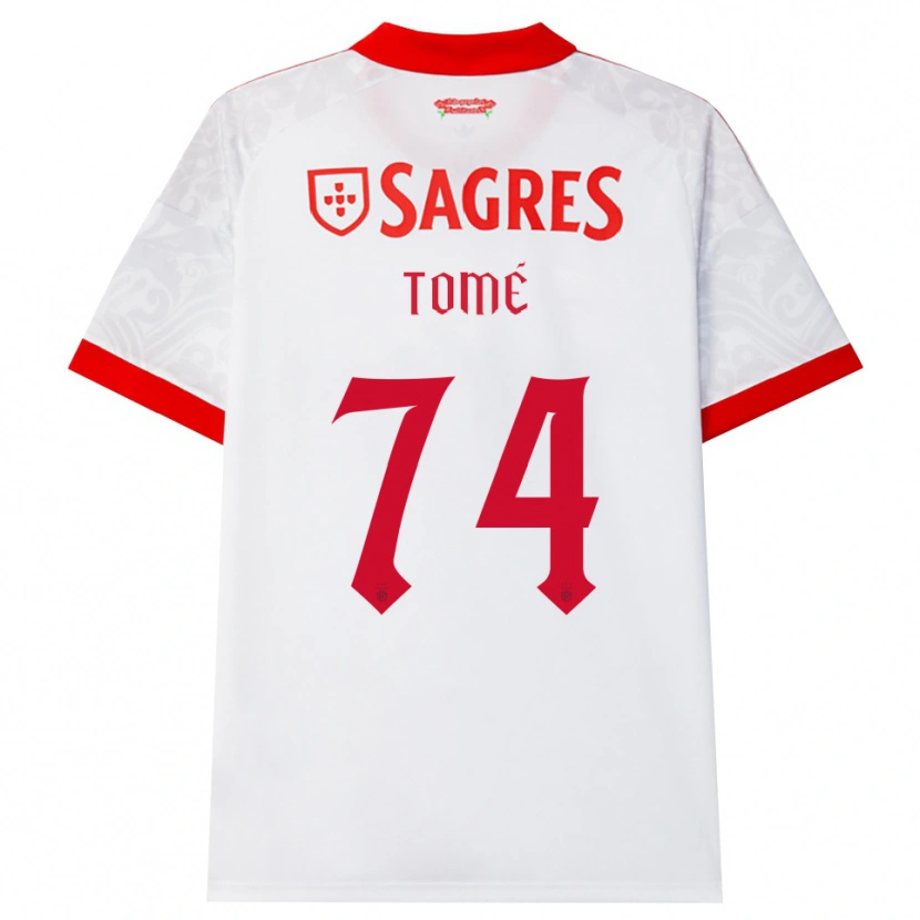 Danxen Kvinder Olivio Tomé #74 Hvid Rød Gul Udebane Spillertrøjer 2026/27 Trøje T-Shirt