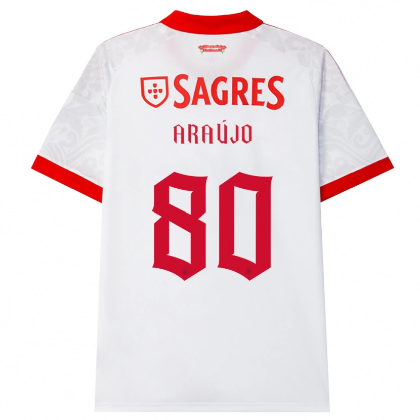 Danxen Kvinder Laís Araújo #80 Hvid Rød Gul Udebane Spillertrøjer 2026/27 Trøje T-Shirt
