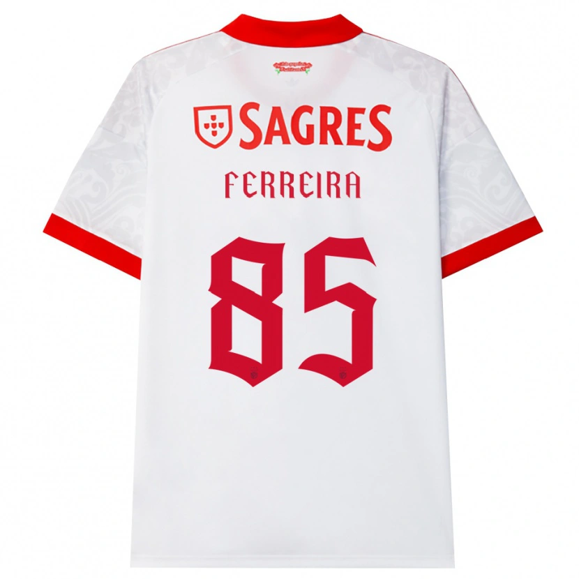 Danxen Kvinder Martim Ferreira #85 Hvid Rød Gul Udebane Spillertrøjer 2026/27 Trøje T-Shirt