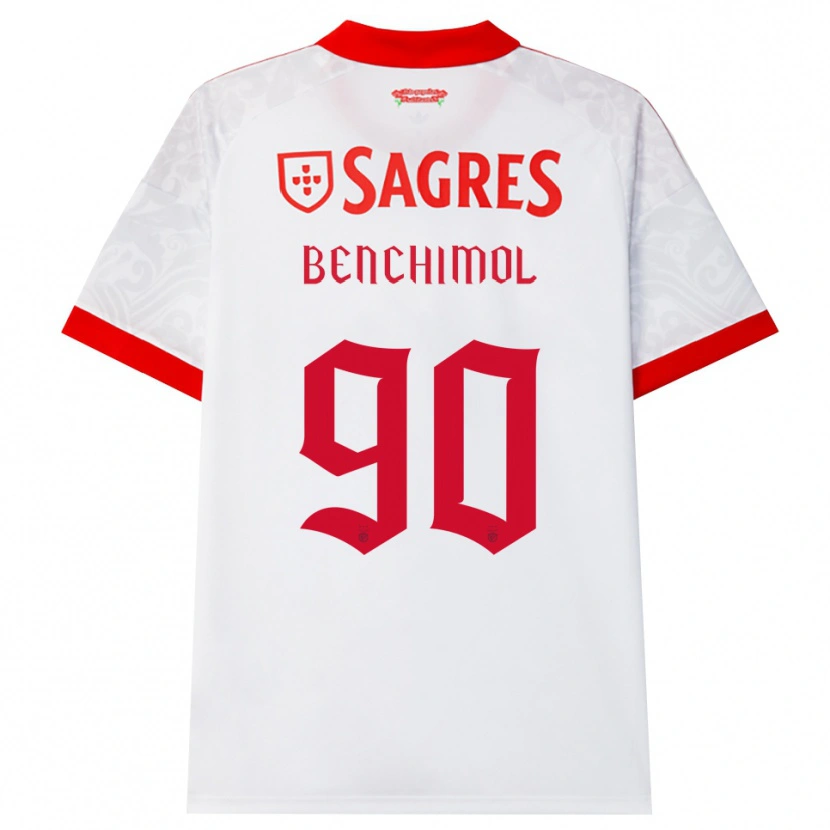 Danxen Kvinder Benchimol #90 Hvid Rød Gul Udebane Spillertrøjer 2026/27 Trøje T-Shirt
