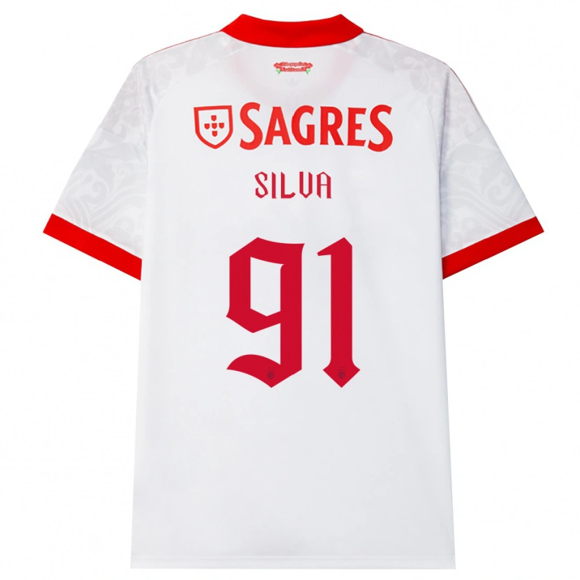 Danxen Kvinder Francisco Silva #91 Hvid Rød Gul Udebane Spillertrøjer 2026/27 Trøje T-Shirt