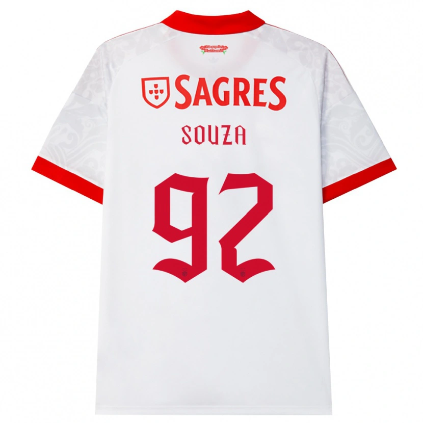 Danxen Kvinder Pedro Souza #92 Hvid Rød Gul Udebane Spillertrøjer 2026/27 Trøje T-Shirt