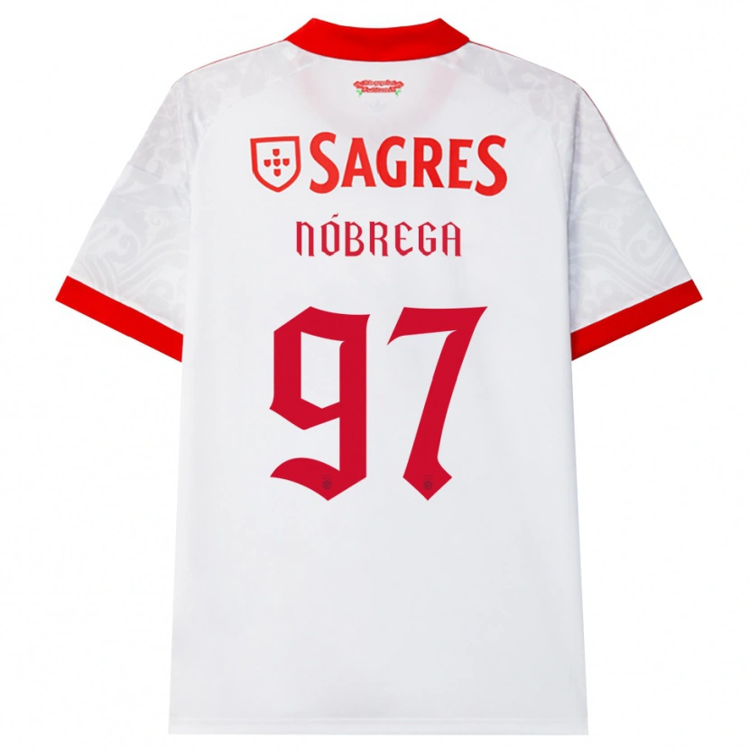Danxen Kvinder Ricardo Nóbrega #97 Hvid Rød Gul Udebane Spillertrøjer 2026/27 Trøje T-Shirt