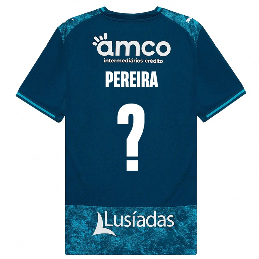 Danxen Kvinder Martim Pereira #0 Mørkskifergrå Mellemturkis Udebane Spillertrøjer 2026/27 Trøje T-Shirt
