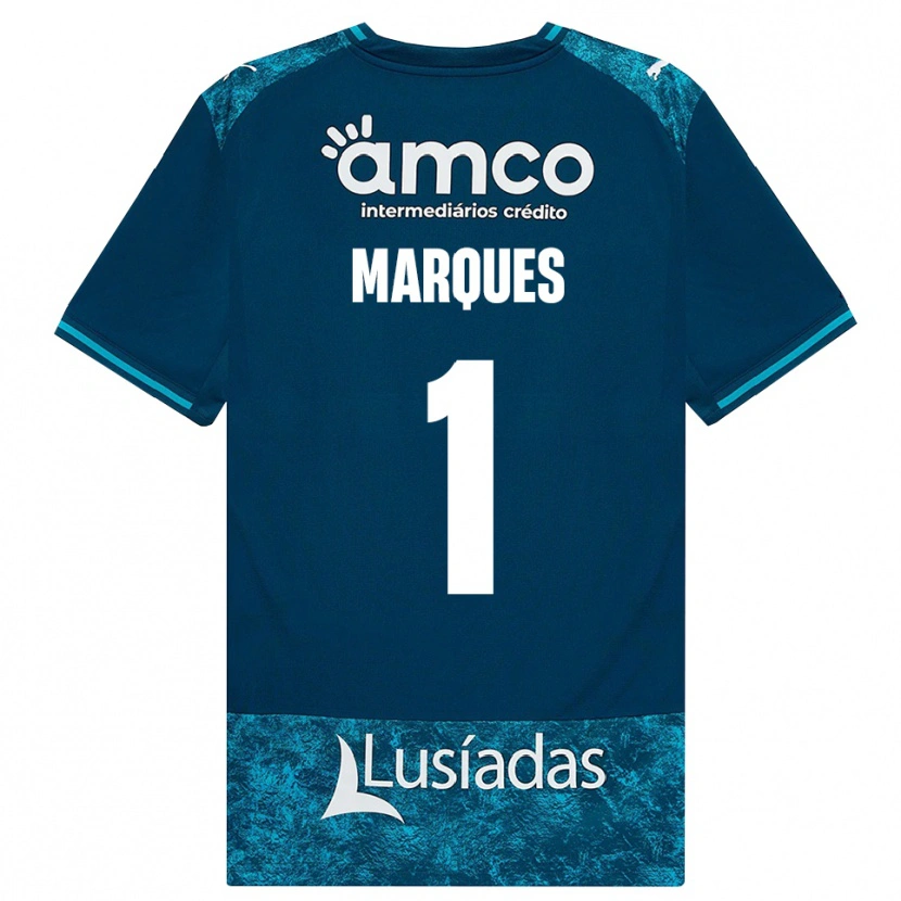 Danxen Kvinder André Marques #1 Mørkskifergrå Mellemturkis Udebane Spillertrøjer 2026/27 Trøje T-Shirt