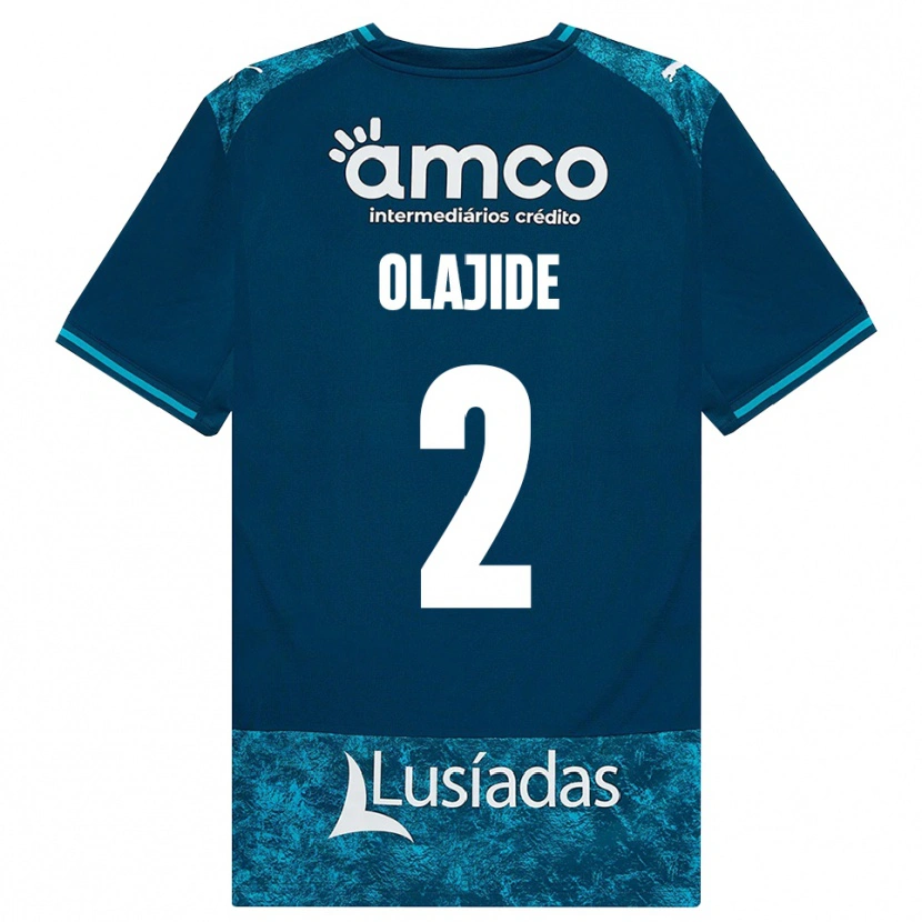 Danxen Kvinder Mustapha Olajide #2 Mørkskifergrå Mellemturkis Udebane Spillertrøjer 2026/27 Trøje T-Shirt