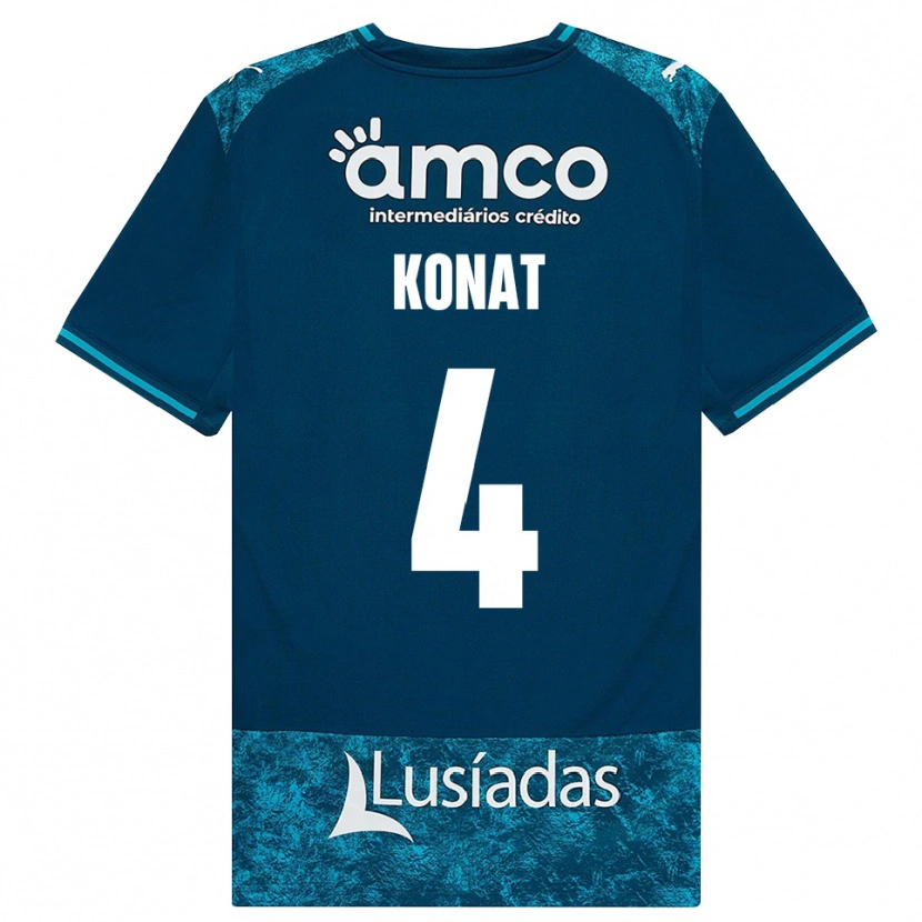Danxen Kvinder Katarzyna Konat #4 Mørkskifergrå Mellemturkis Udebane Spillertrøjer 2026/27 Trøje T-Shirt