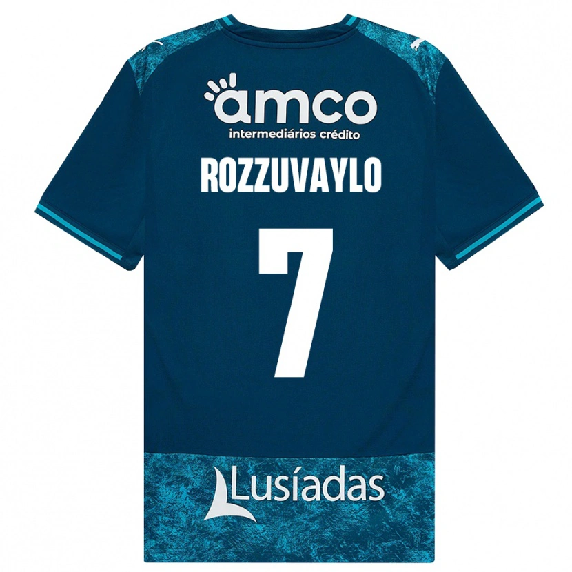 Danxen Kvinder Dani Rozzuvaylo #7 Mørkskifergrå Mellemturkis Udebane Spillertrøjer 2026/27 Trøje T-Shirt