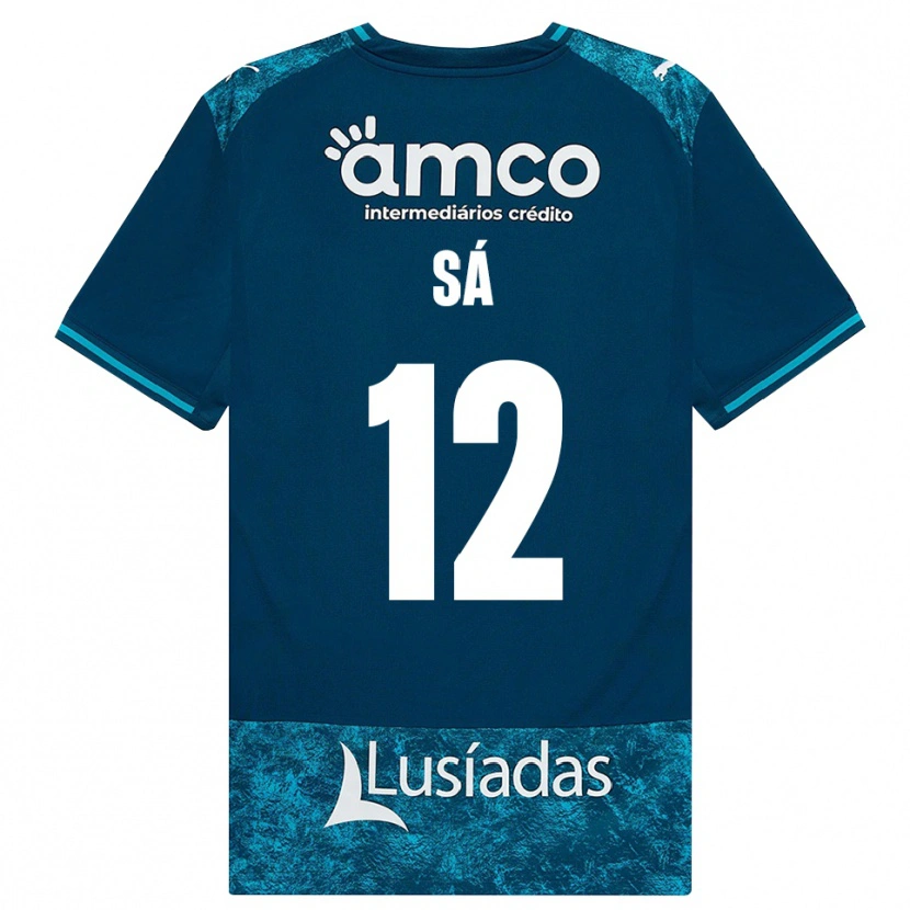 Danxen Kvinder Tiago Sá #12 Mørkskifergrå Mellemturkis Udebane Spillertrøjer 2026/27 Trøje T-Shirt