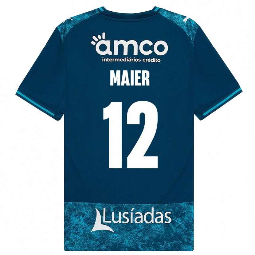 Danxen Kvinder Merse Maier #12 Mørkskifergrå Mellemturkis Udebane Spillertrøjer 2026/27 Trøje T-Shirt
