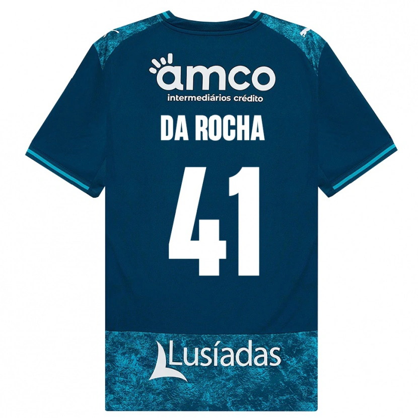 Danxen Kvinder Yanis Da Rocha #41 Mørkskifergrå Mellemturkis Udebane Spillertrøjer 2026/27 Trøje T-Shirt
