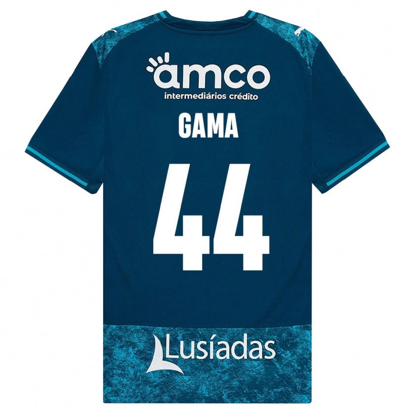 Danxen Kvinder Dinis Gama #44 Mørkskifergrå Mellemturkis Udebane Spillertrøjer 2026/27 Trøje T-Shirt
