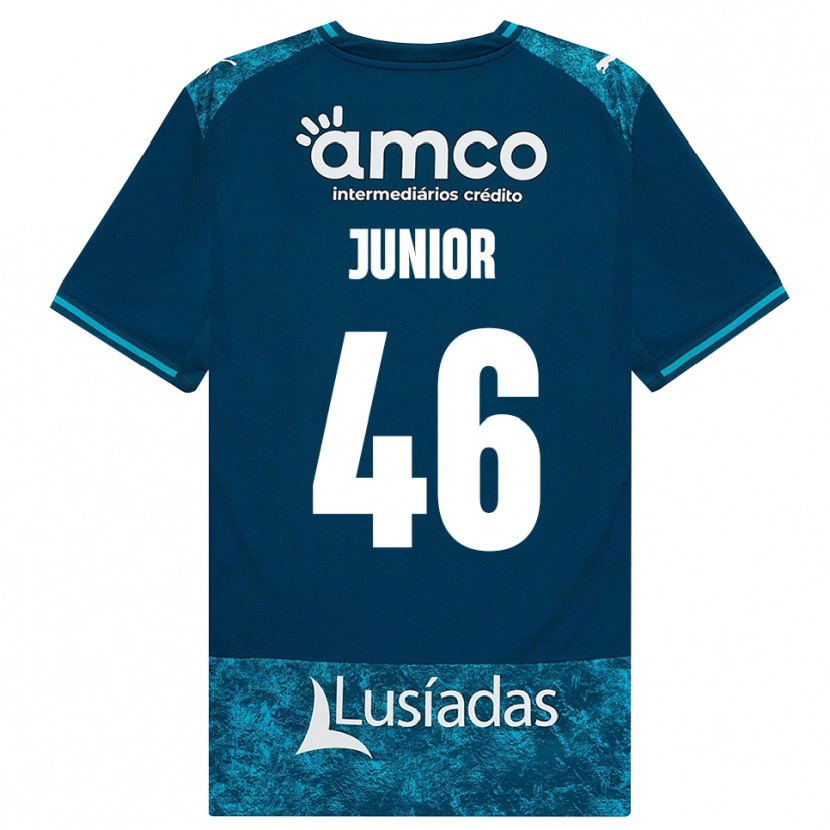 Danxen Kvinder Mário Junior #46 Mørkskifergrå Mellemturkis Udebane Spillertrøjer 2026/27 Trøje T-Shirt