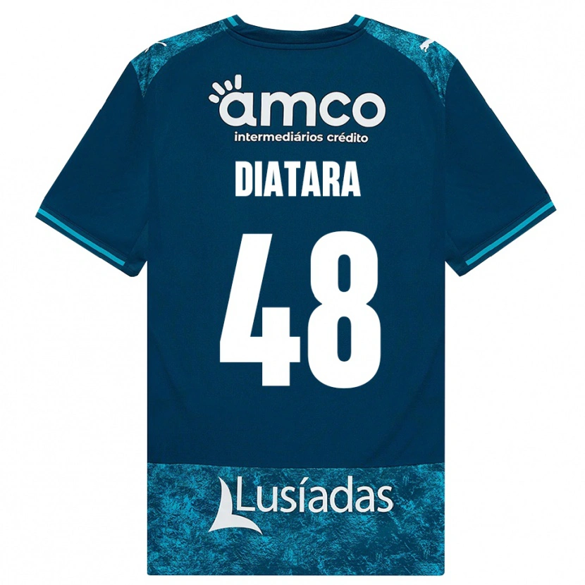 Danxen Kvinder Samba Diatara #48 Mørkskifergrå Mellemturkis Udebane Spillertrøjer 2026/27 Trøje T-Shirt