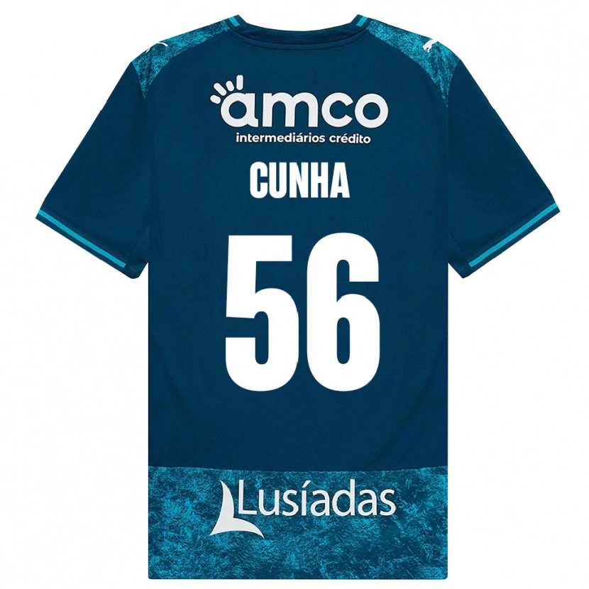 Danxen Kvinder Romário Cunha #56 Mørkskifergrå Mellemturkis Udebane Spillertrøjer 2026/27 Trøje T-Shirt