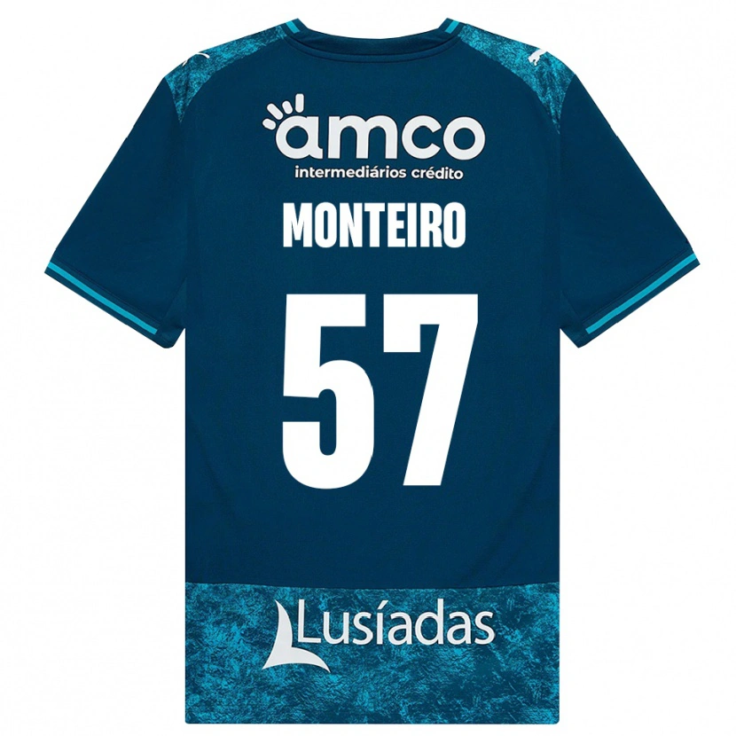 Danxen Kvinder Jordan Monteiro #57 Mørkskifergrå Mellemturkis Udebane Spillertrøjer 2026/27 Trøje T-Shirt
