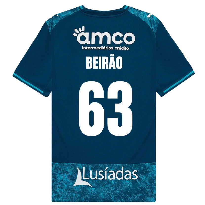Danxen Kvinder Rodrigo Beirão #63 Mørkskifergrå Mellemturkis Udebane Spillertrøjer 2026/27 Trøje T-Shirt