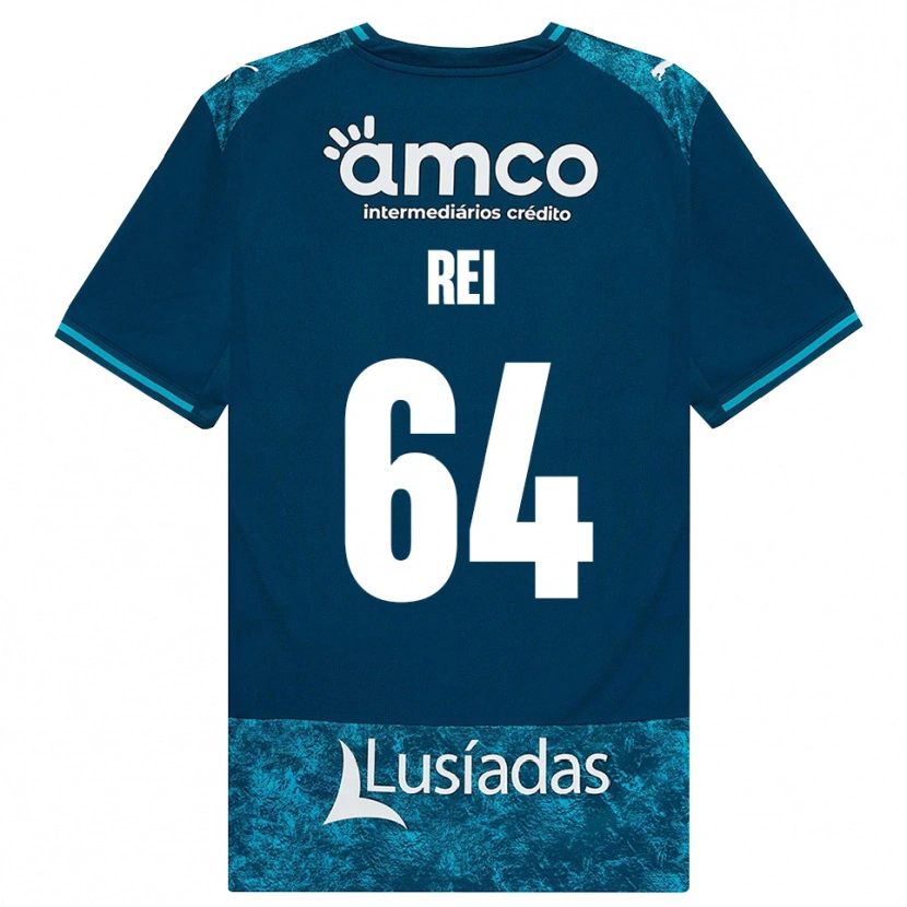 Danxen Kvinder Ricardo Rei #64 Mørkskifergrå Mellemturkis Udebane Spillertrøjer 2026/27 Trøje T-Shirt