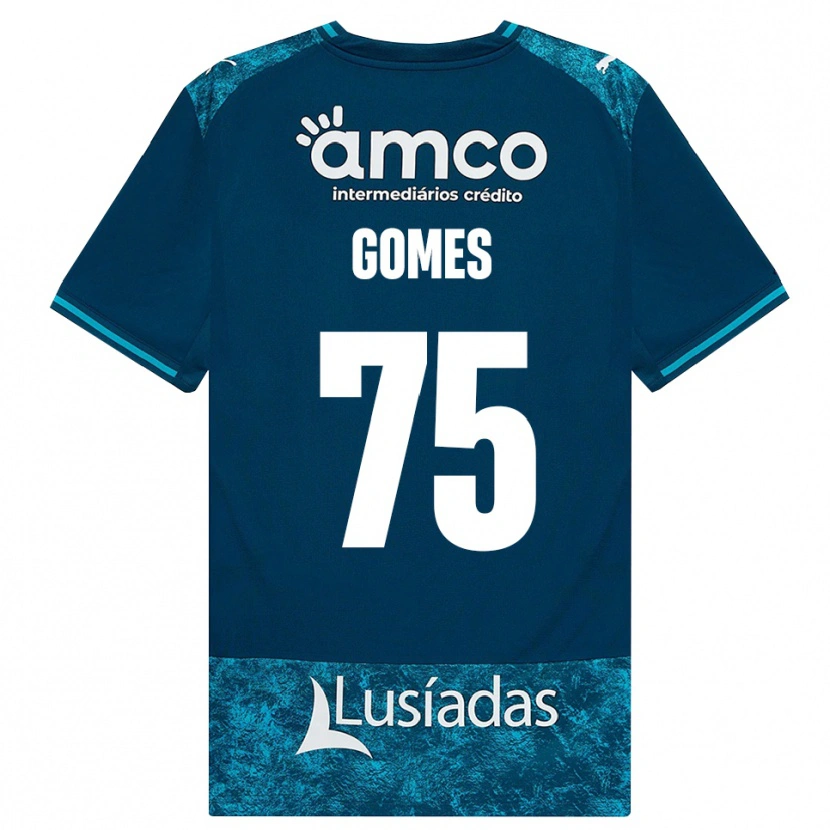 Danxen Kvinder Tomás Müller #75 Mørkskifergrå Mellemturkis Udebane Spillertrøjer 2026/27 Trøje T-Shirt