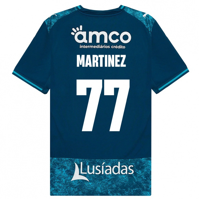 Danxen Kvinder Gabri Martínez #77 Mørkskifergrå Mellemturkis Udebane Spillertrøjer 2026/27 Trøje T-Shirt