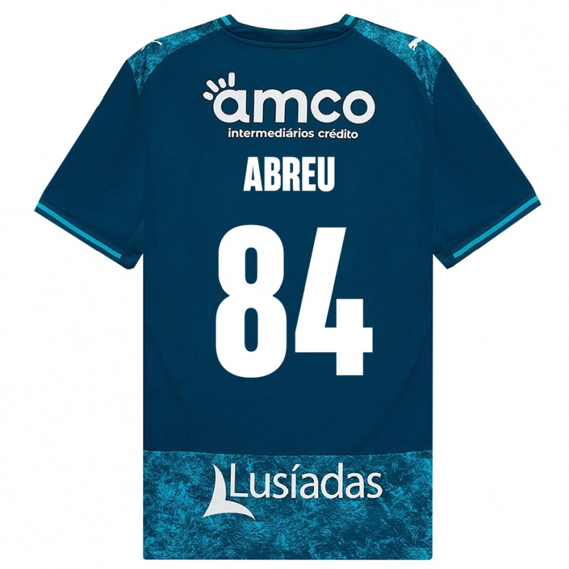 Danxen Kvinder Rodrigo Abreu #84 Mørkskifergrå Mellemturkis Udebane Spillertrøjer 2026/27 Trøje T-Shirt