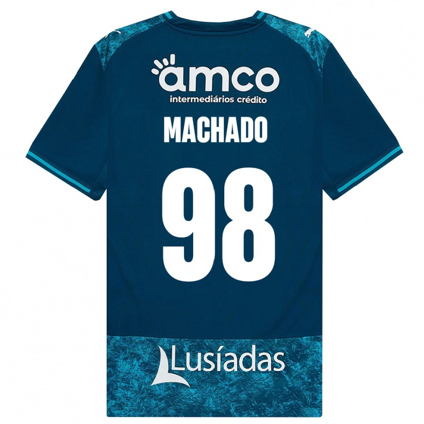Danxen Kvinder Gonçalo Machado #98 Mørkskifergrå Mellemturkis Udebane Spillertrøjer 2026/27 Trøje T-Shirt