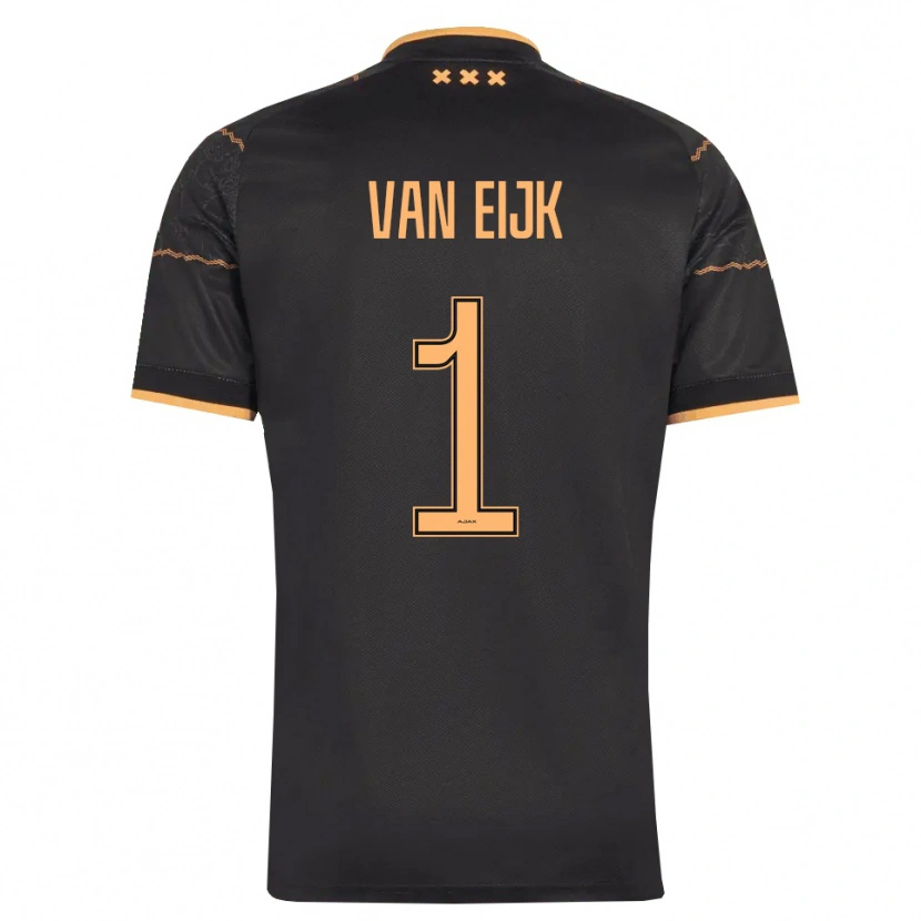 Danxen Kvinder Regina Van Eijk #1 Sort Orange Udebane Spillertrøjer 2026/27 Trøje T-Shirt