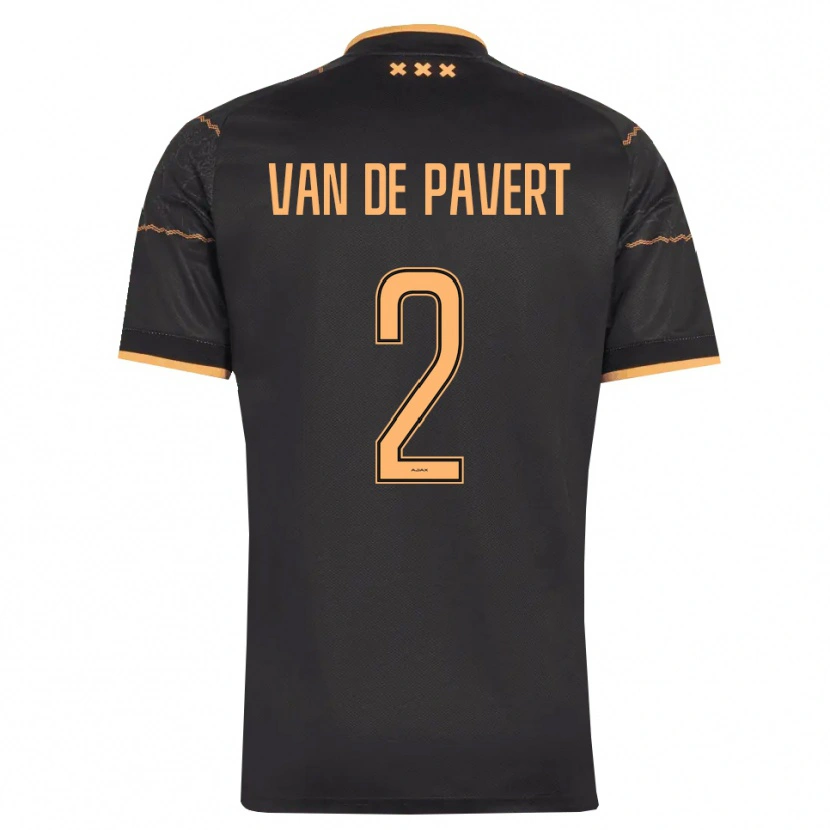 Danxen Kvinder Ryan Van De Pavert #2 Sort Orange Udebane Spillertrøjer 2026/27 Trøje T-Shirt