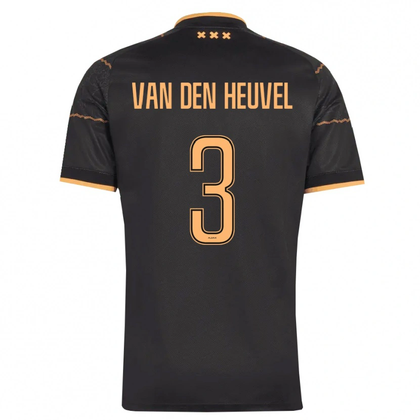 Danxen Kvinder Nino Van Den Heuvel #3 Sort Orange Udebane Spillertrøjer 2026/27 Trøje T-Shirt