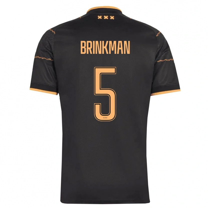 Danxen Kvinder Tim Brinkman #5 Sort Orange Udebane Spillertrøjer 2026/27 Trøje T-Shirt