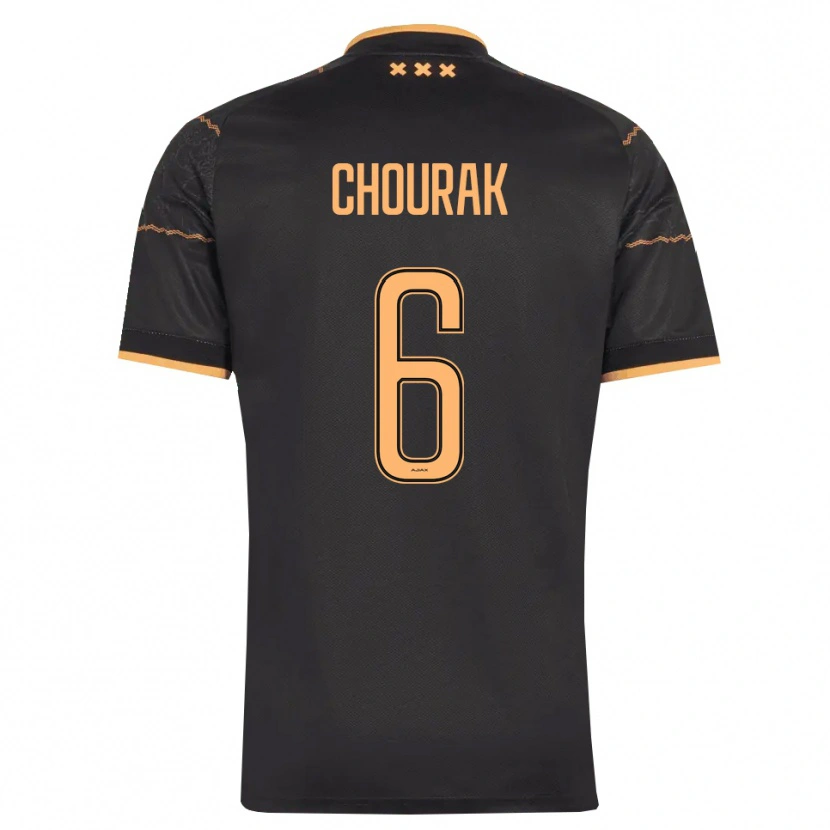 Danxen Kvinder Nassef Chourak #6 Sort Orange Udebane Spillertrøjer 2026/27 Trøje T-Shirt